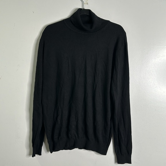 Paul Fredrick black cashmere slik and cotton blend sweater size medium - Picture 1 of 7